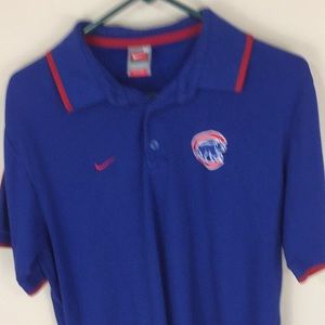 Nike Blue Chicago Cubs Polo with Red Accents Size Medium
